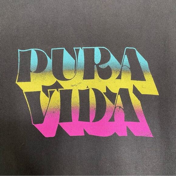 Pura Vida Brown Color Block Hoodie Large - Picture 5 of 11